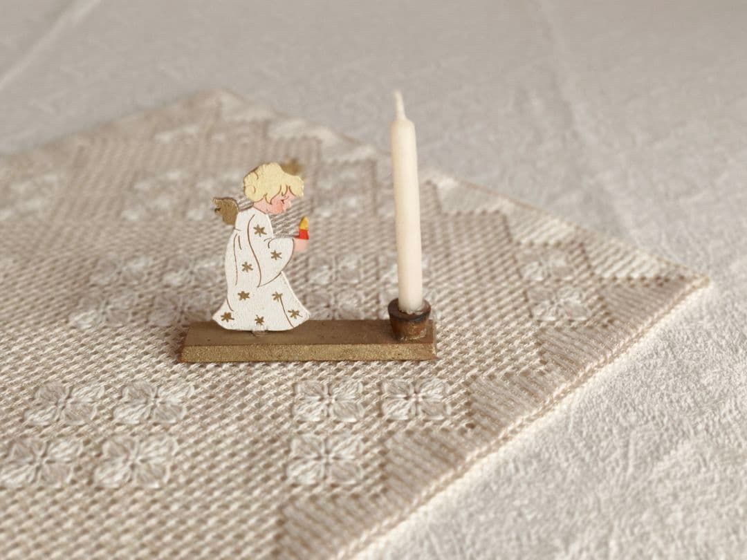 【misen2014さま】vintage✵ 硝子リースとキャンドルのオーナメント