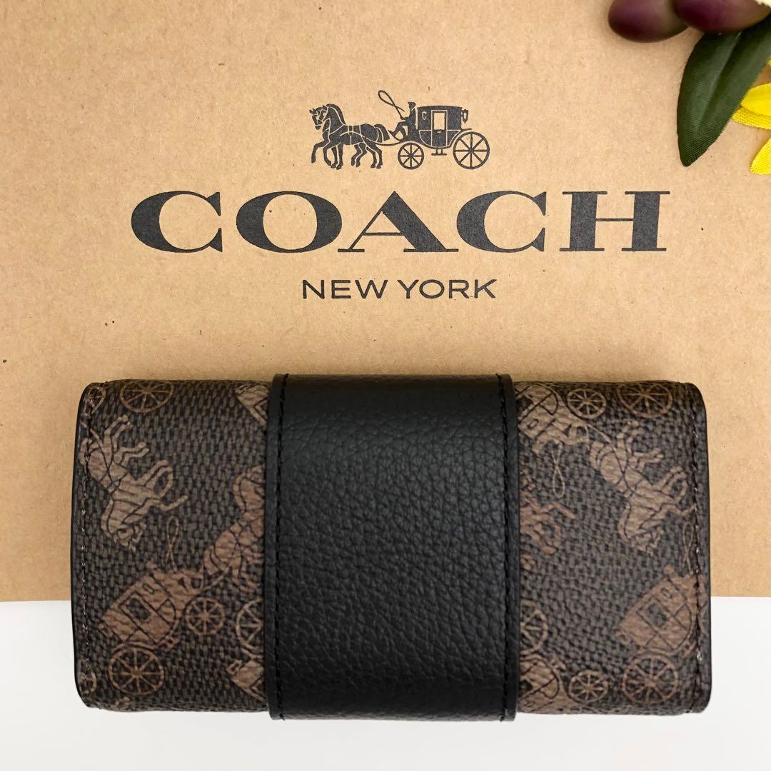 COACH ★大人気★ 6リング キーケース ホース アンド キャリッジ 新品