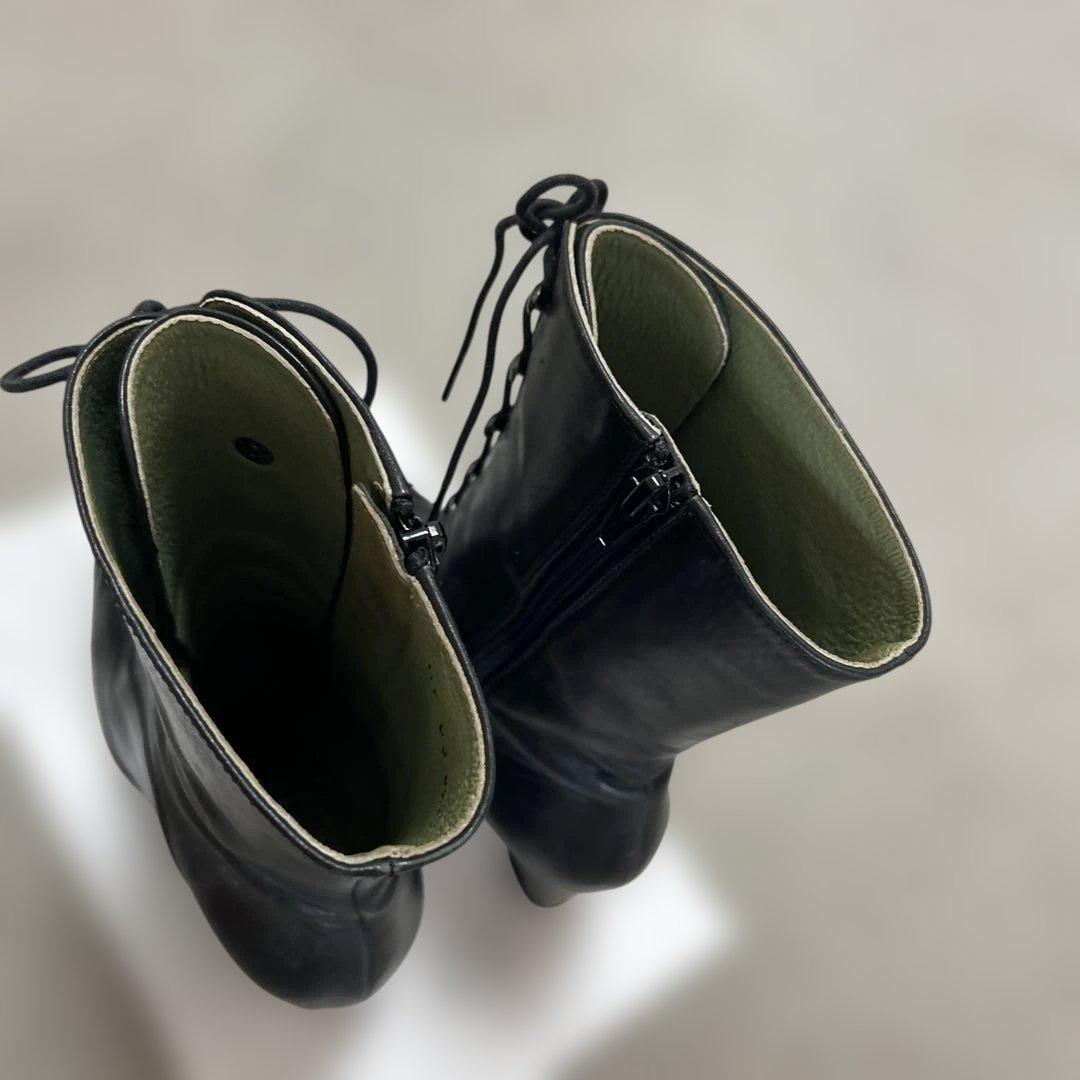 Yves Saint Laurent レースアップブーツ 36 1/2 黒 本革