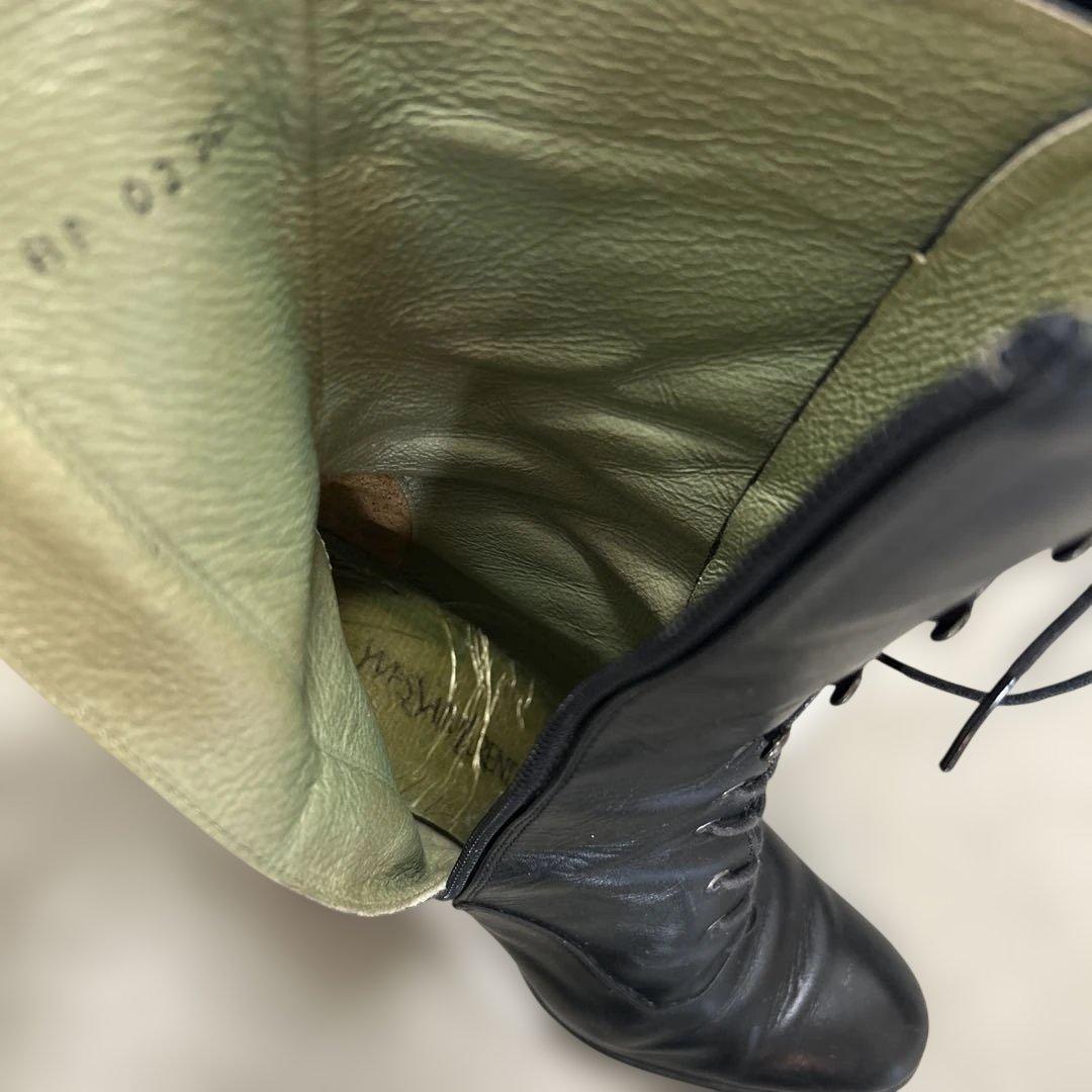 Yves Saint Laurent レースアップブーツ 36 1/2 黒 本革