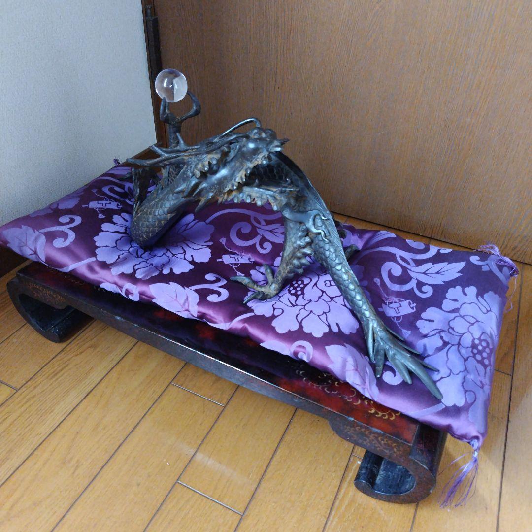 蒼*ウ様 鉄製　龍の置物　５０センチビッグサイズ　台付