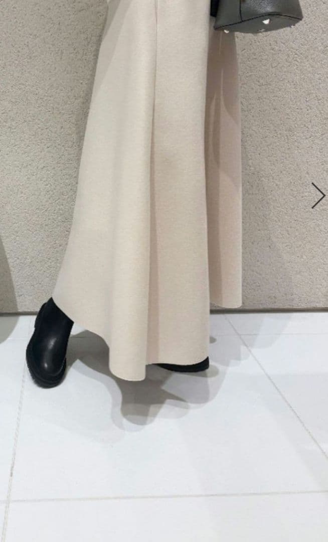 新品タグ付き　Plage　メルトン フレアスカート　ナチュラル　2025