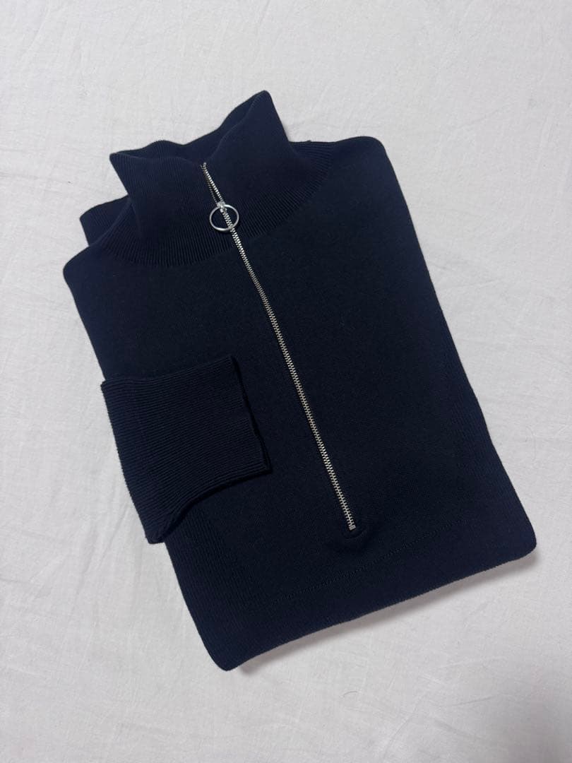 FRAMeWORK コットンハリヌキハーフジッププルオーバー