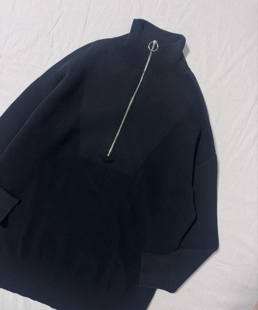 FRAMeWORK コットンハリヌキハーフジッププルオーバー