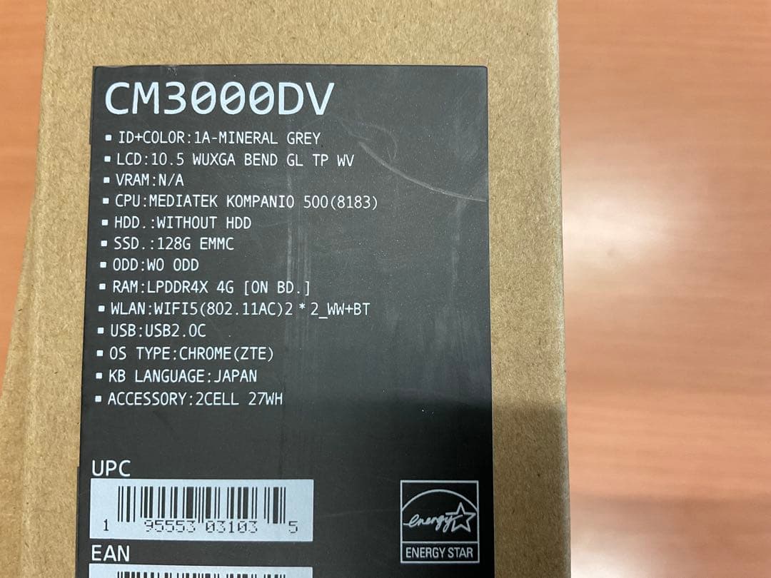 Chromebook本体 Asus Chromebook cm3000DVA-HT0019 128GB