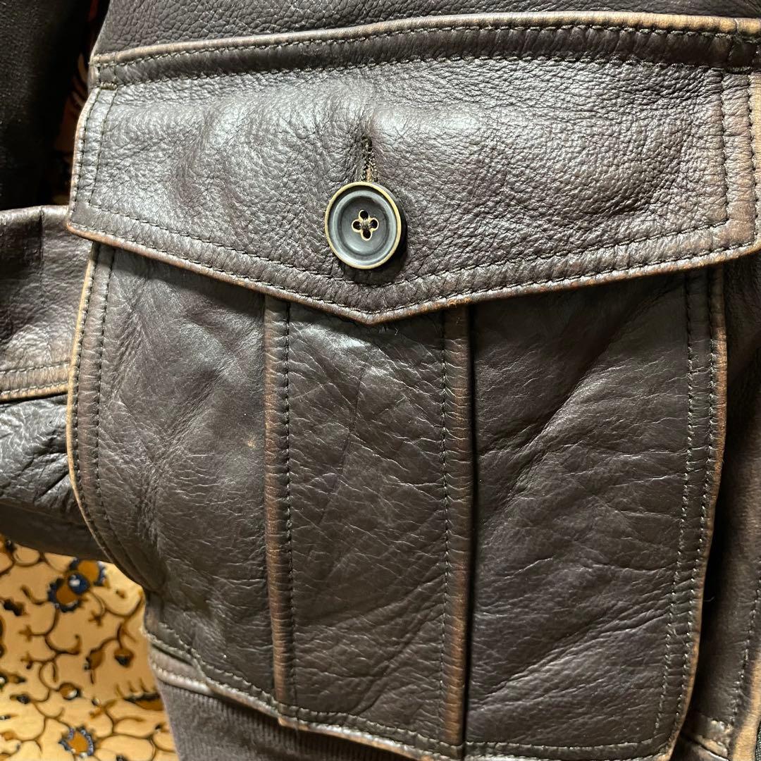 じ*ー様 美品☆LLビーンシグネチャー S★A-2タイプレザージャケット