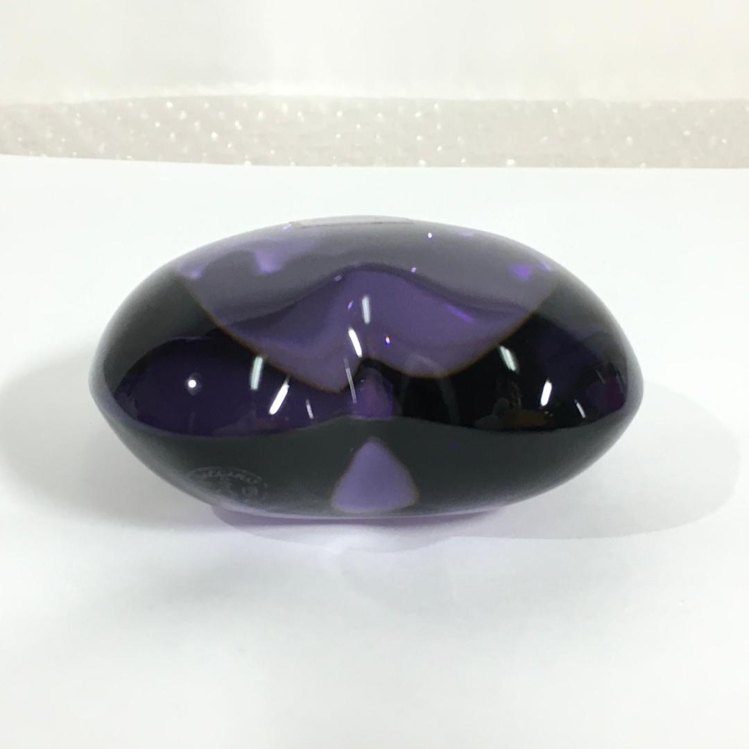 ○希少美品！ Baccarat バカラ ハート ペーパーウェイト パープル 紫
