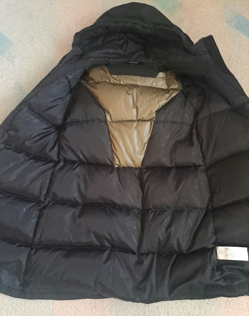 ★美品★【MILLET】レディースフード付ロング丈ダウンジャケット 黒　LL