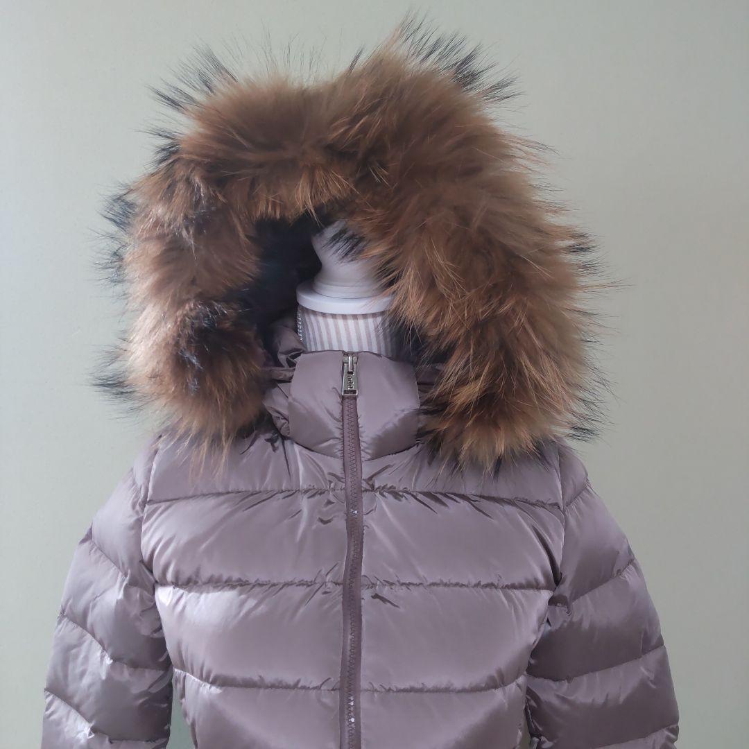 add新品タグ付き高級ロングダウンジャケット たぬきファー取り外し可
