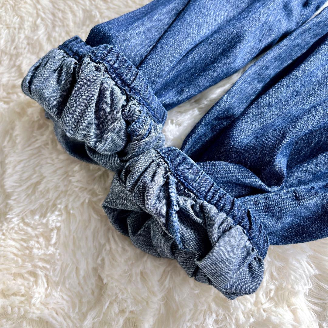 美品　Mila owen 2WAY デニムボウタイブラウス　ボリューム袖