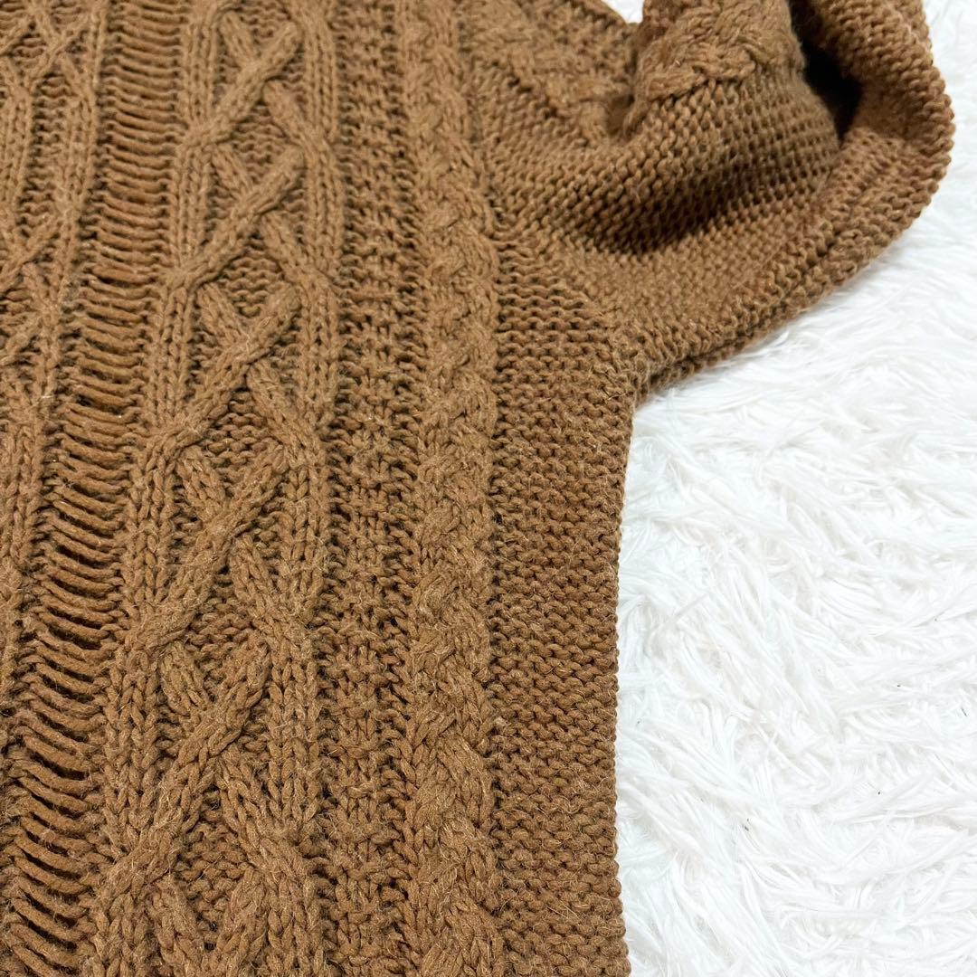 Maison Margiela ケーブルニットセーター　アルパカ　ブラウン