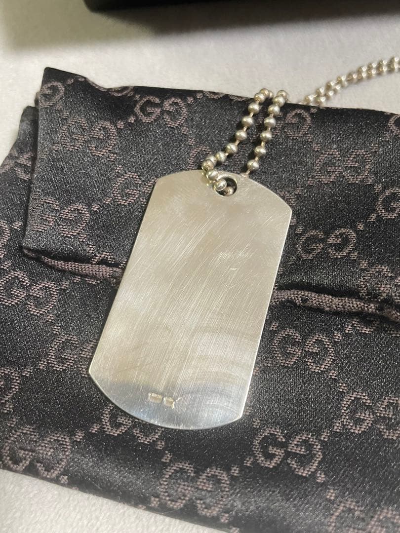 ほ*ね様 GUCCI ドッグタグネックレス