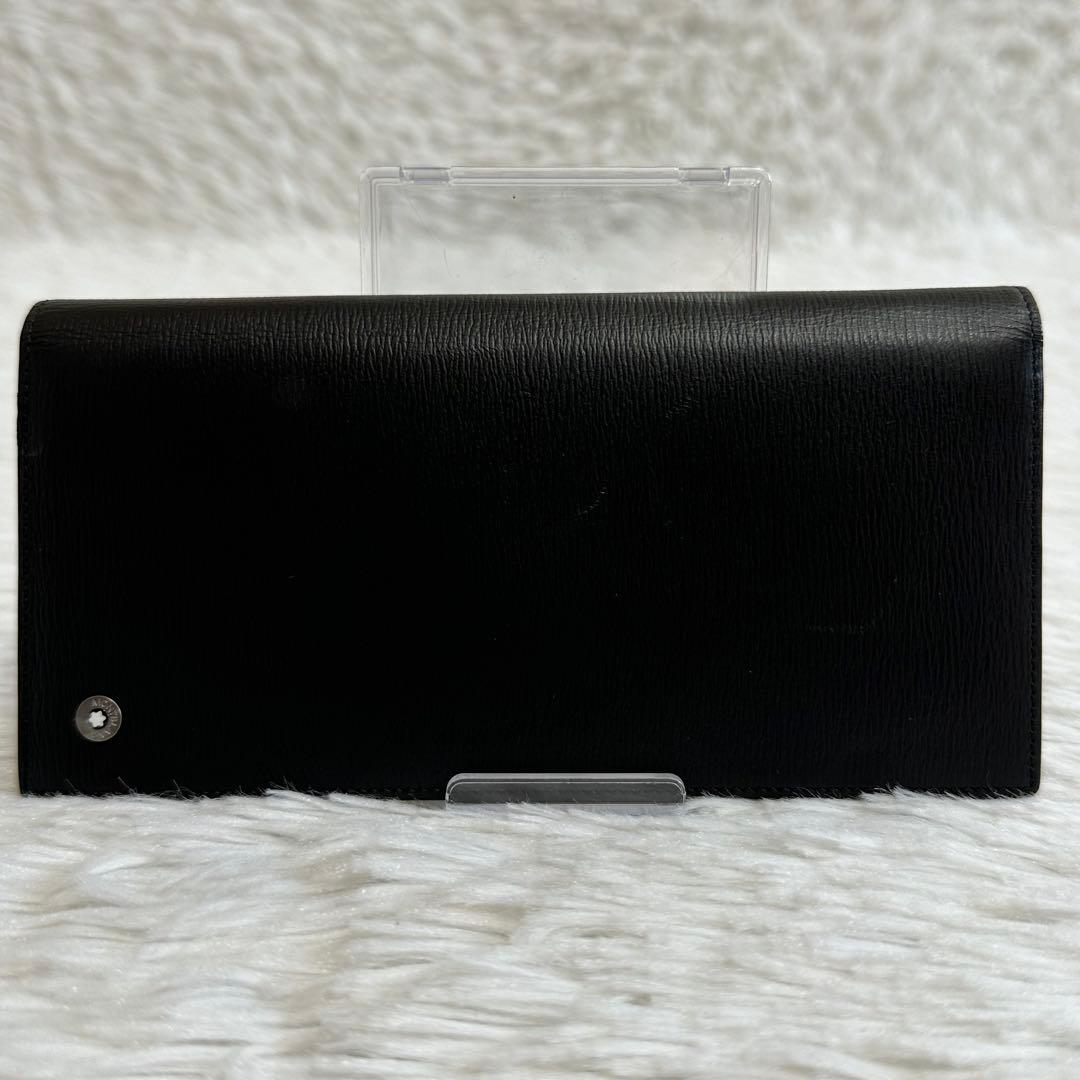 良品✨ モンブラン 財布 長財布 札入れ 小銭入れ ロングウォレット 黒 レザー