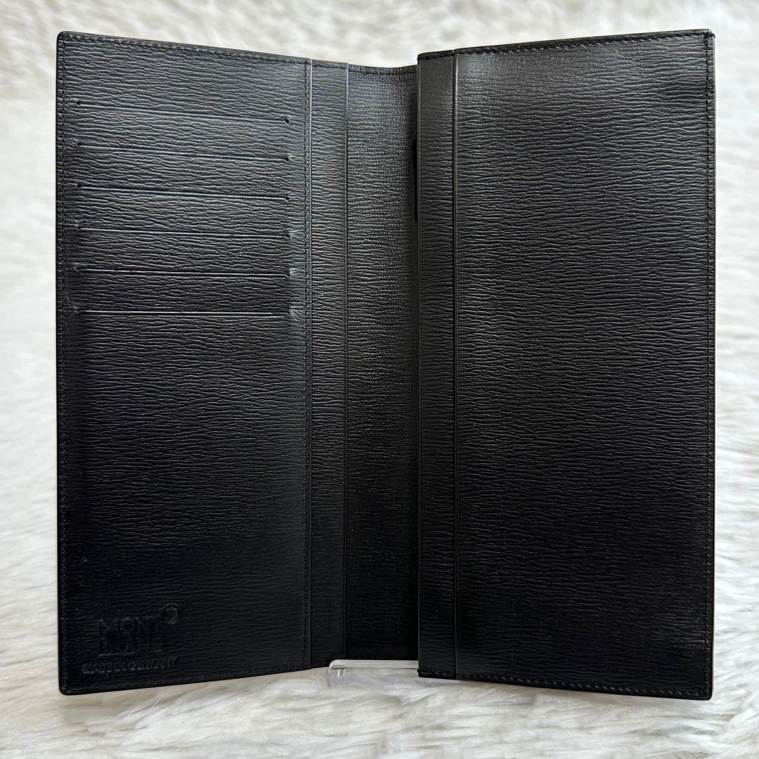 良品✨ モンブラン 財布 長財布 札入れ 小銭入れ ロングウォレット 黒 レザー