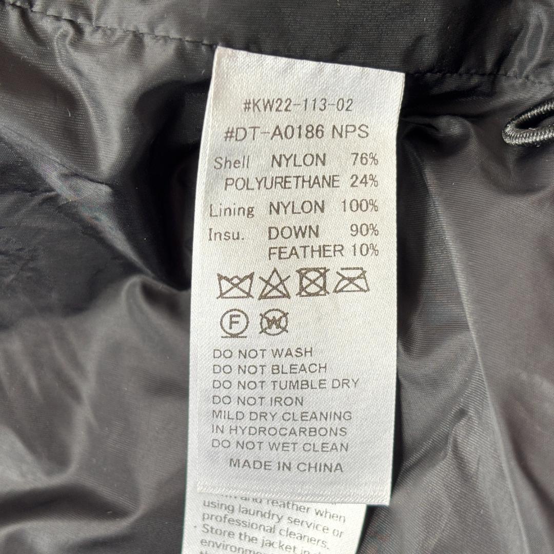 美品 ダントン フードダウンジャケット お洒落 上品コーデ ブラック M