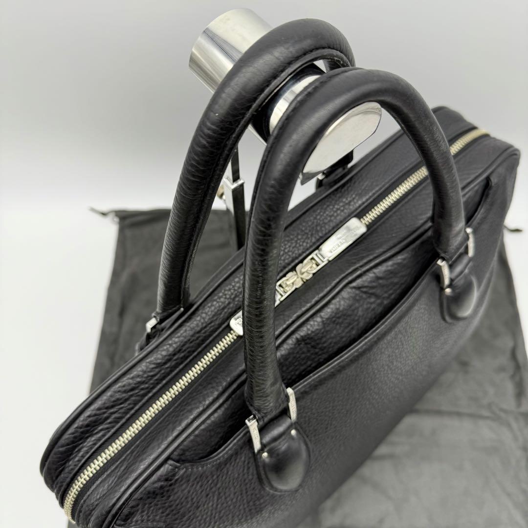 専用 ペッレモルビダ シュリンクレザー ビジネスバッグ ブラック A4 PC