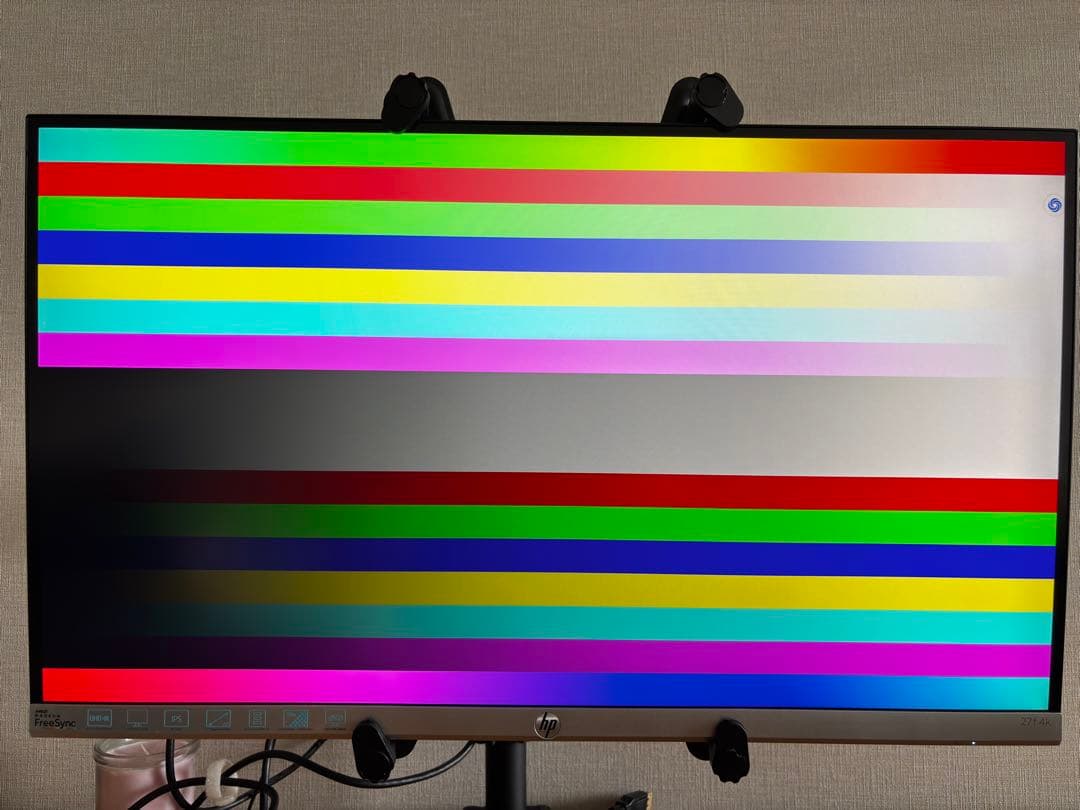 HP 27f 4k ディスプレイ モニターアーム付