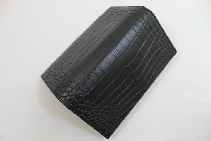 【専用】クロコダイル 財布 長財布 本物 無双 両面クロコ 黒 小銭入れなし