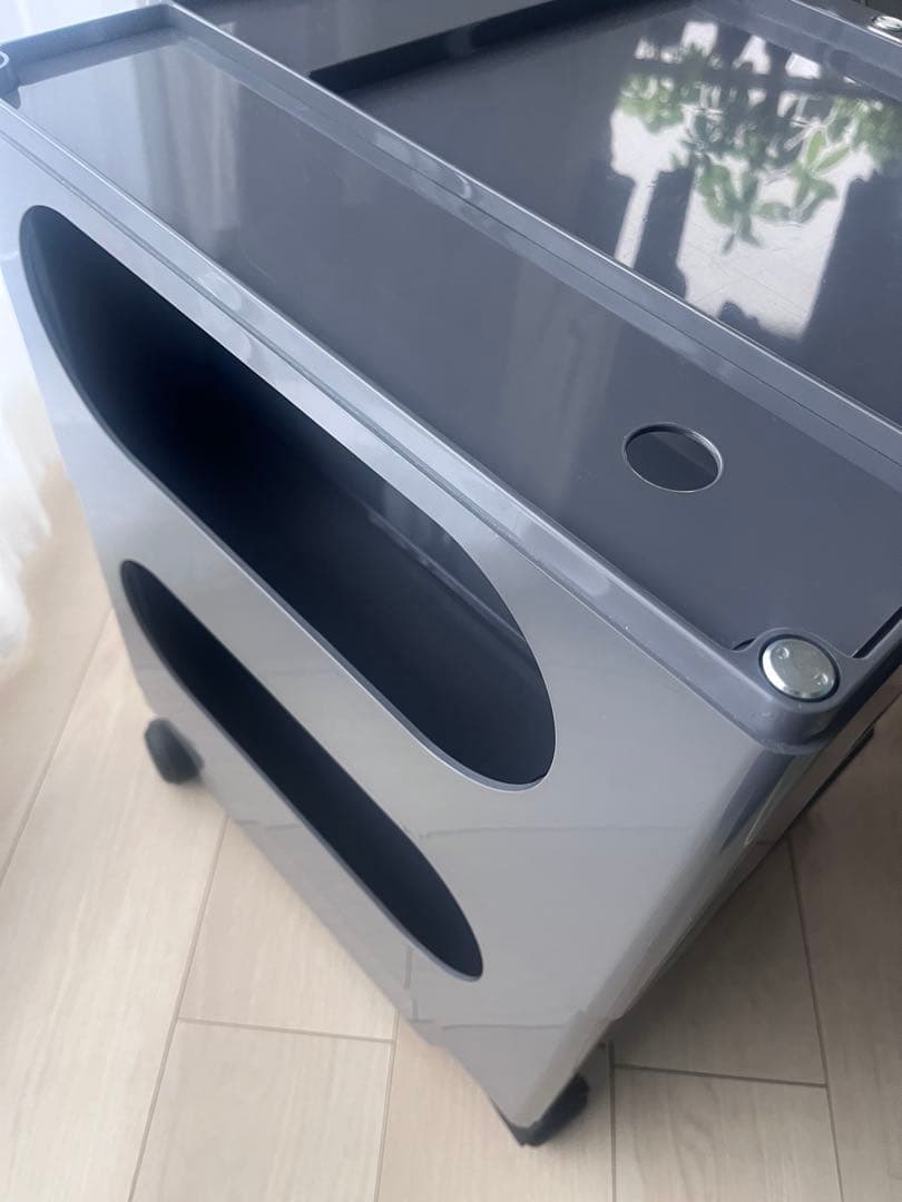 B-LINE ボビーワゴン　キャスター付きグレー収納ボックス