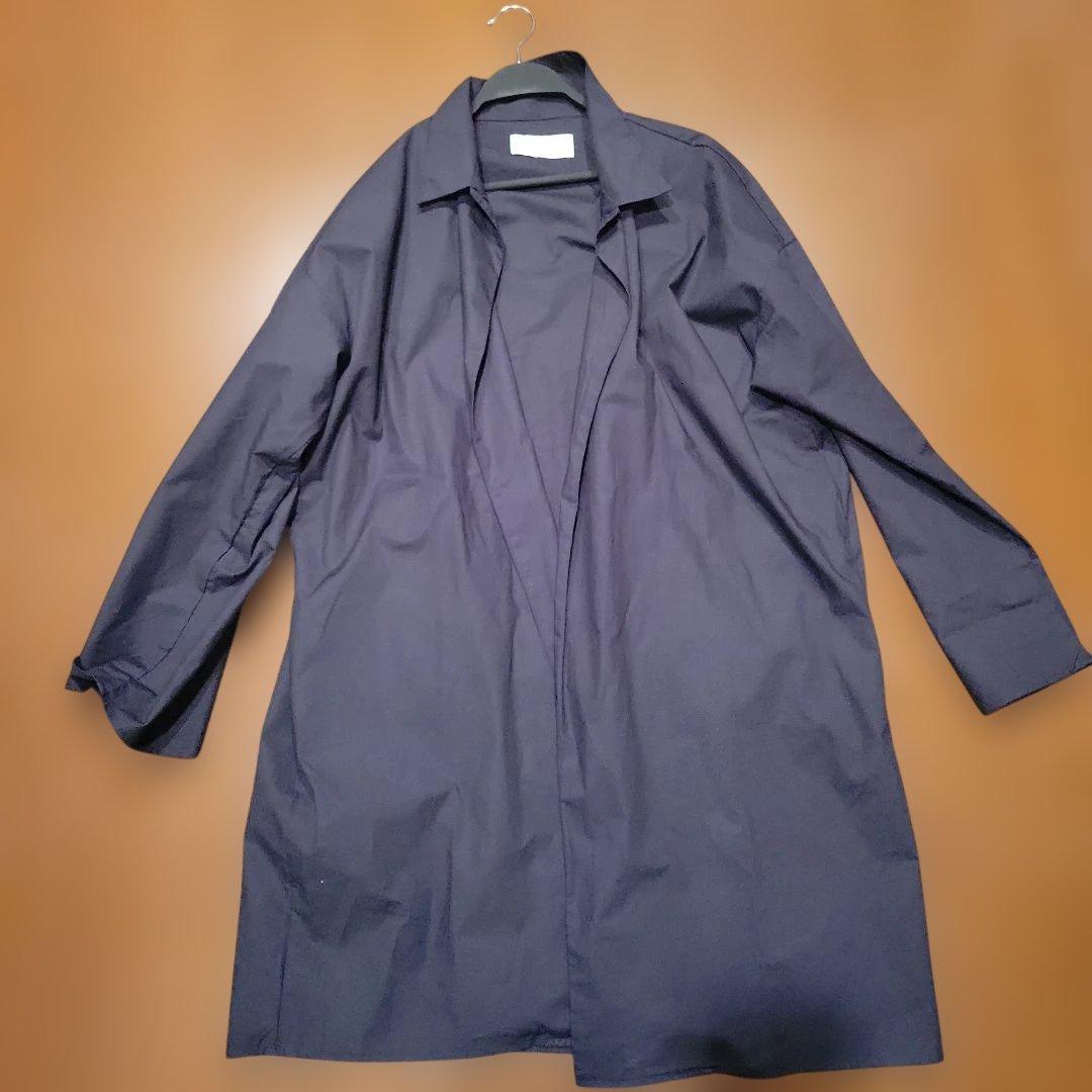 【美品】MUYA リネンリバリーコート ブラック