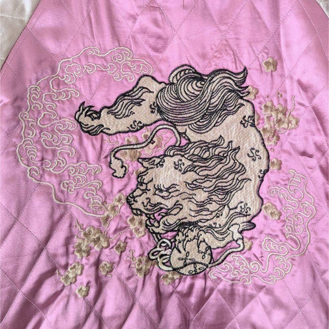 【コラボ♪】タケオキクチ×チキリヤ スカジャン 獅子 桜 縁起