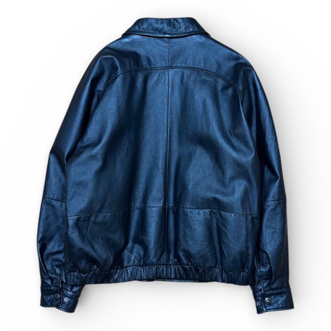 【90〜00s】セントジョンズベイ　レザージャケット　ブラック　Lサイズ