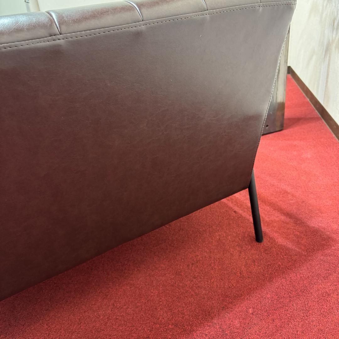 東京２３区配達無料　ニトリ2人掛けソファ　Nシールド ステイン2KD DBR