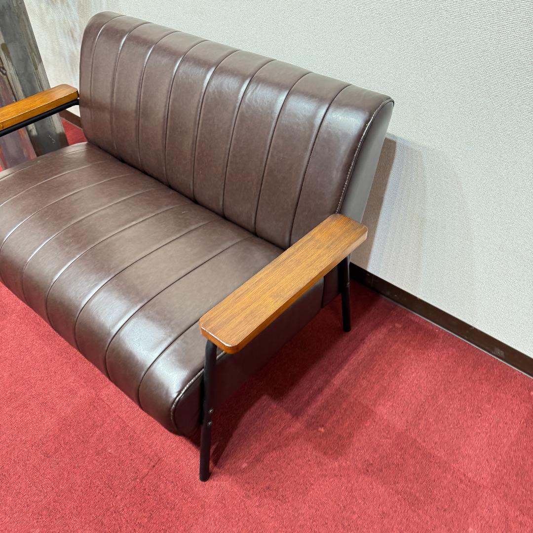 東京２３区配達無料　ニトリ2人掛けソファ　Nシールド ステイン2KD DBR