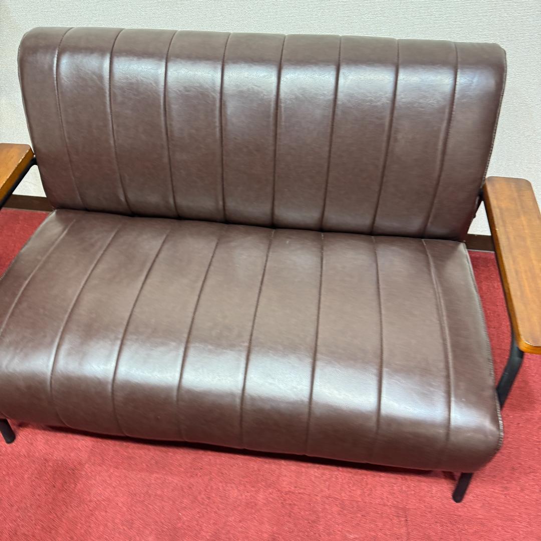 東京２３区配達無料　ニトリ2人掛けソファ　Nシールド ステイン2KD DBR