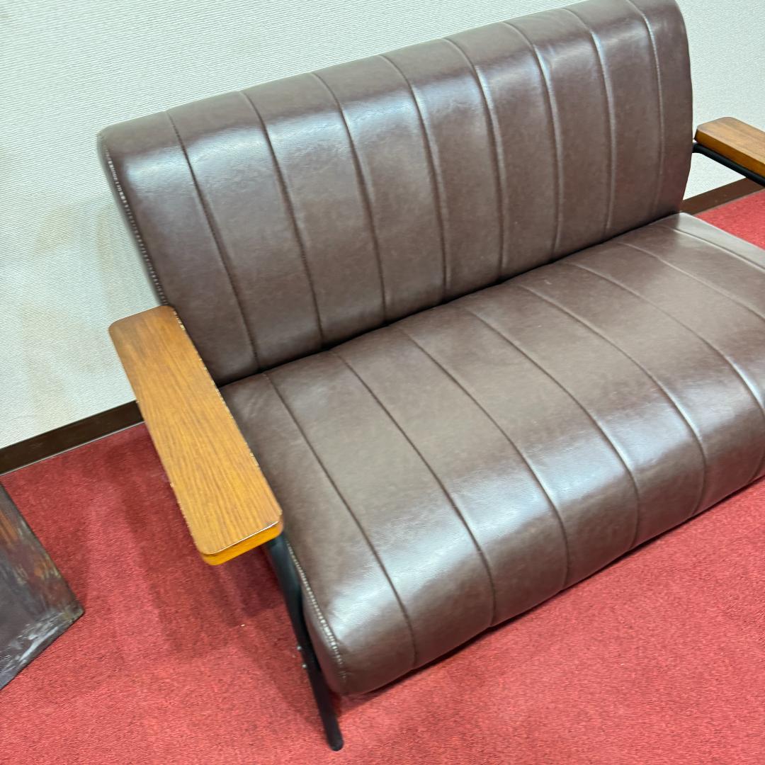 東京２３区配達無料　ニトリ2人掛けソファ　Nシールド ステイン2KD DBR