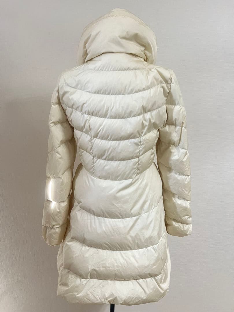 モンクレール　ロングダウンジャケット　アイボリー　Sサイズ