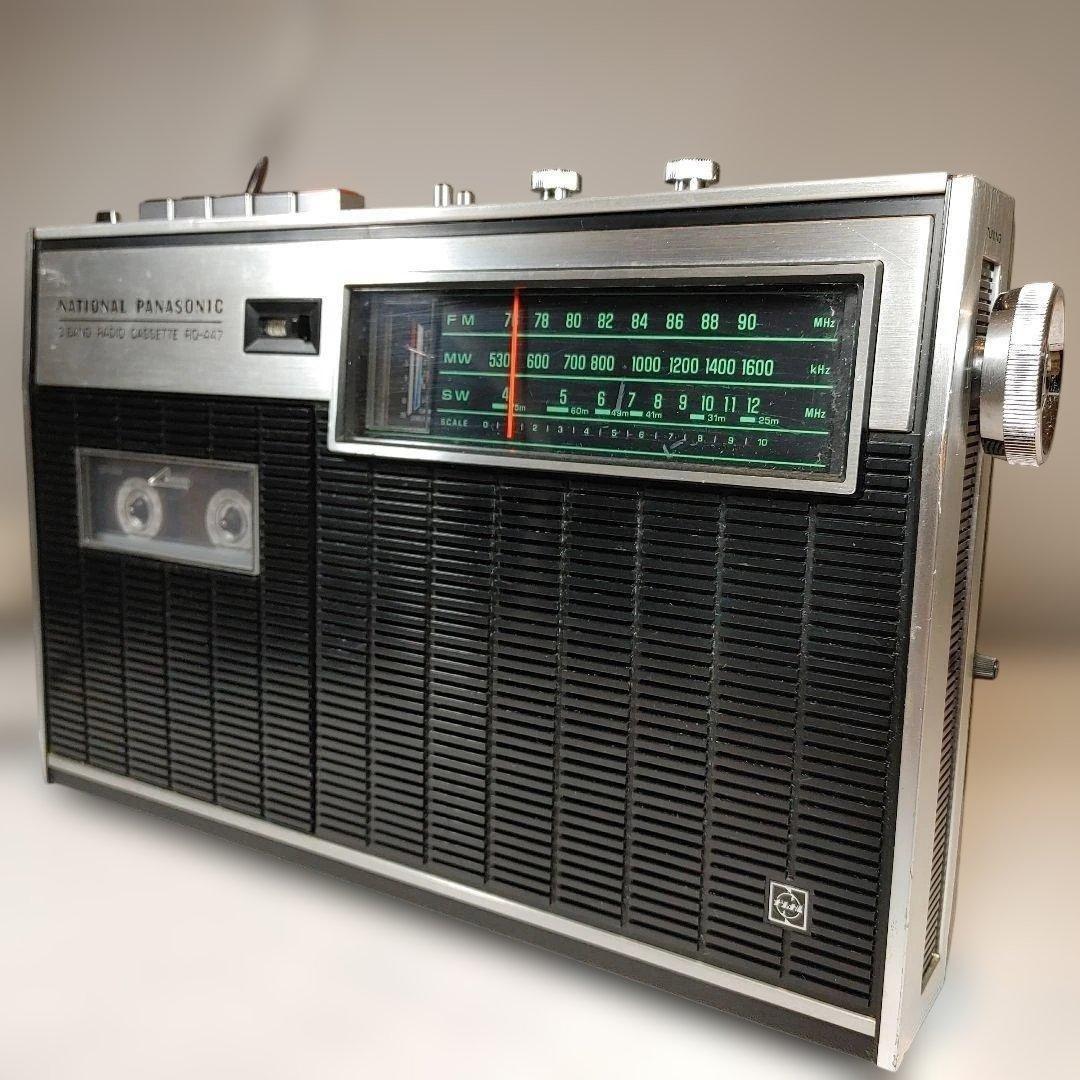 新品カセットテープ 電源コード付　NationalナショナルラジカセRQ-447