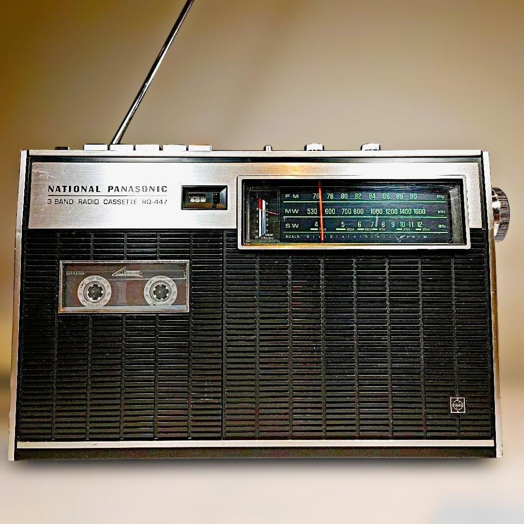 新品カセットテープ 電源コード付　NationalナショナルラジカセRQ-447