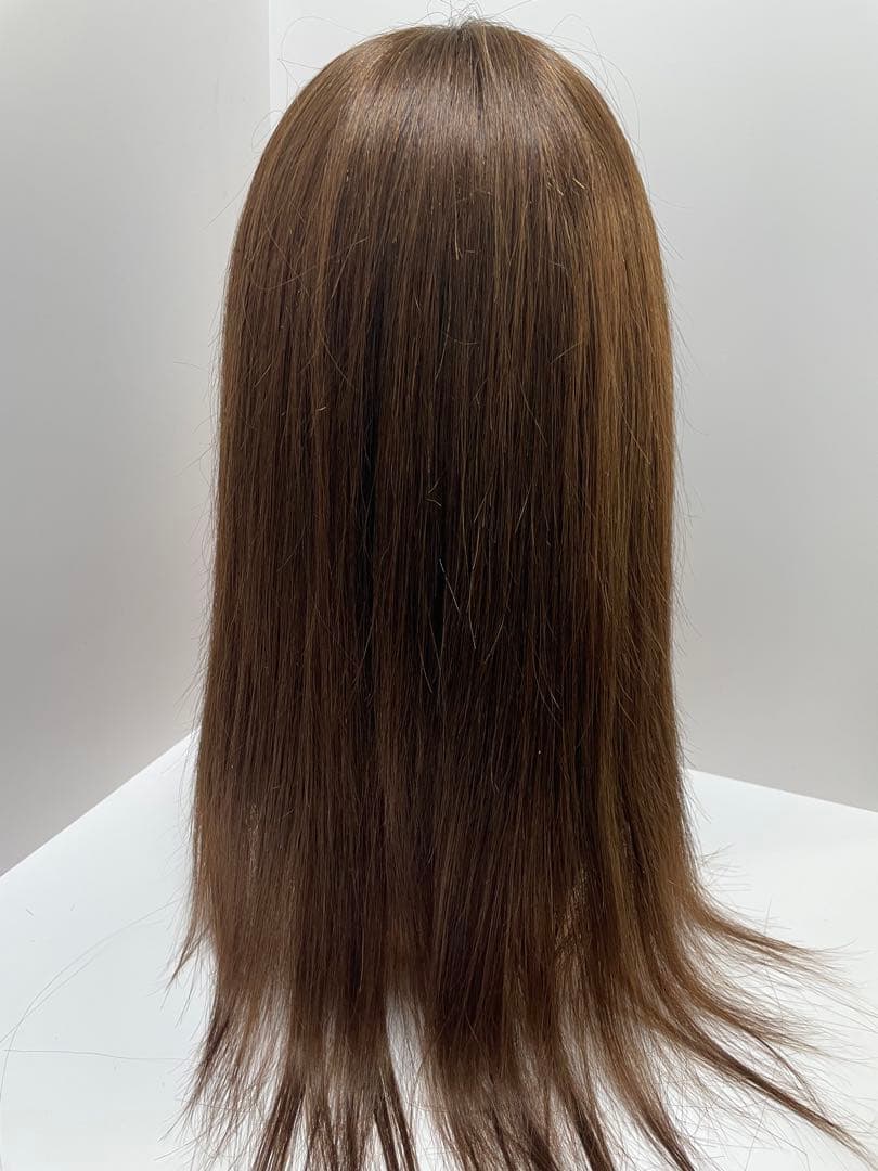 フルウィッグ人毛100%人毛ウィッグ医療ウィッグロングストレート広い頭皮Lサイズ