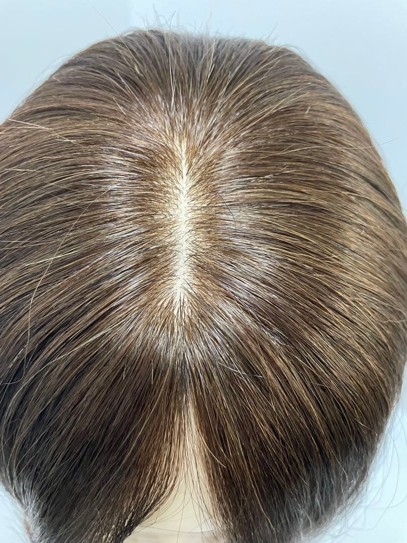 フルウィッグ人毛100%人毛ウィッグ医療ウィッグロングストレート広い頭皮Lサイズ