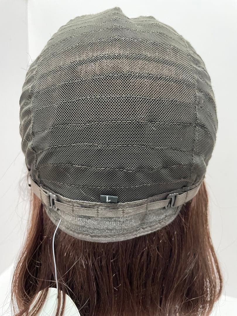 フルウィッグ人毛100%人毛ウィッグ医療ウィッグロングストレート広い頭皮Lサイズ