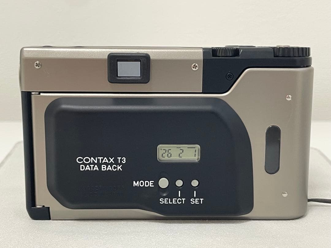 【中古/美品】CONTAX T3 データバック付 専用ケース/ストラップ付