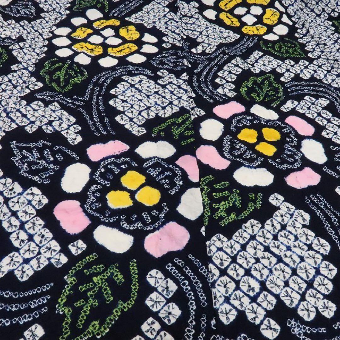 REON✺美品 有松鳴海絞り 手縫い仕立て 綿 高級浴衣 着物 A-430