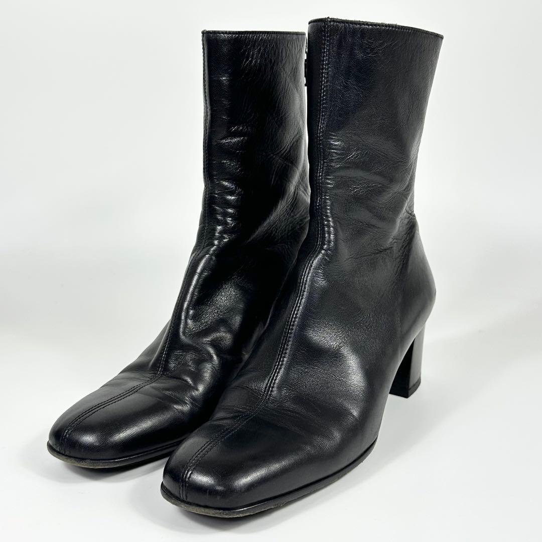 PRADA ヒール ブーツ バッグジップブーツ 箱付き 37