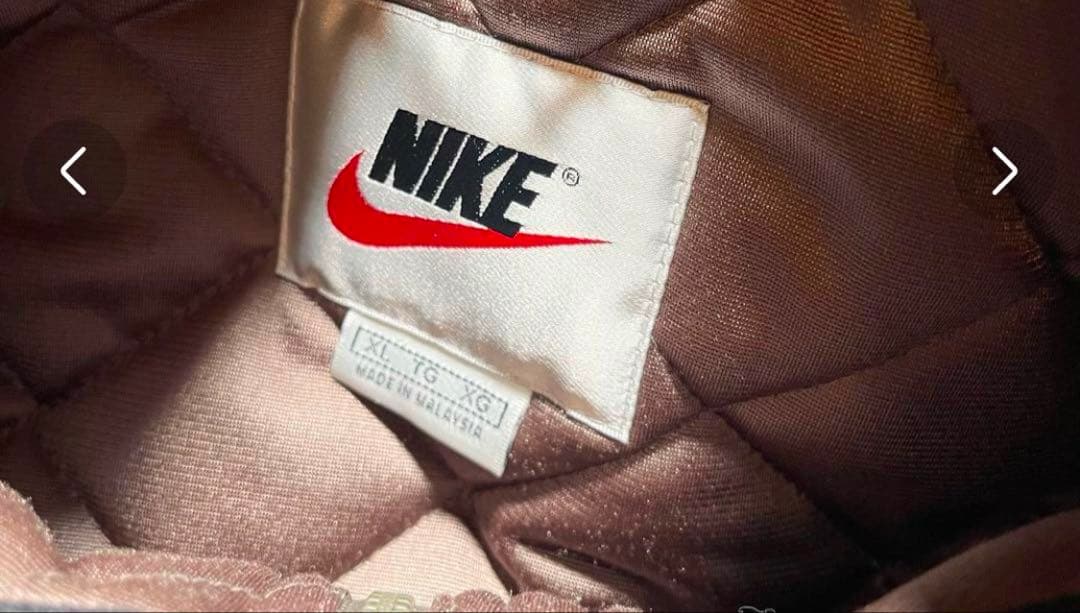 90s NIKE パフジャケット カーキ グリーン サイズXL