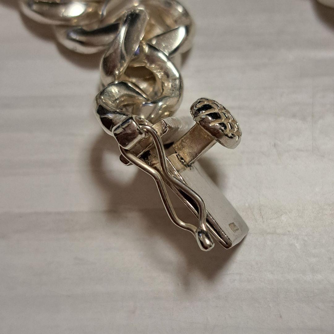 シルバー925 メンズブレスレット 喜平ブレスレット クロス