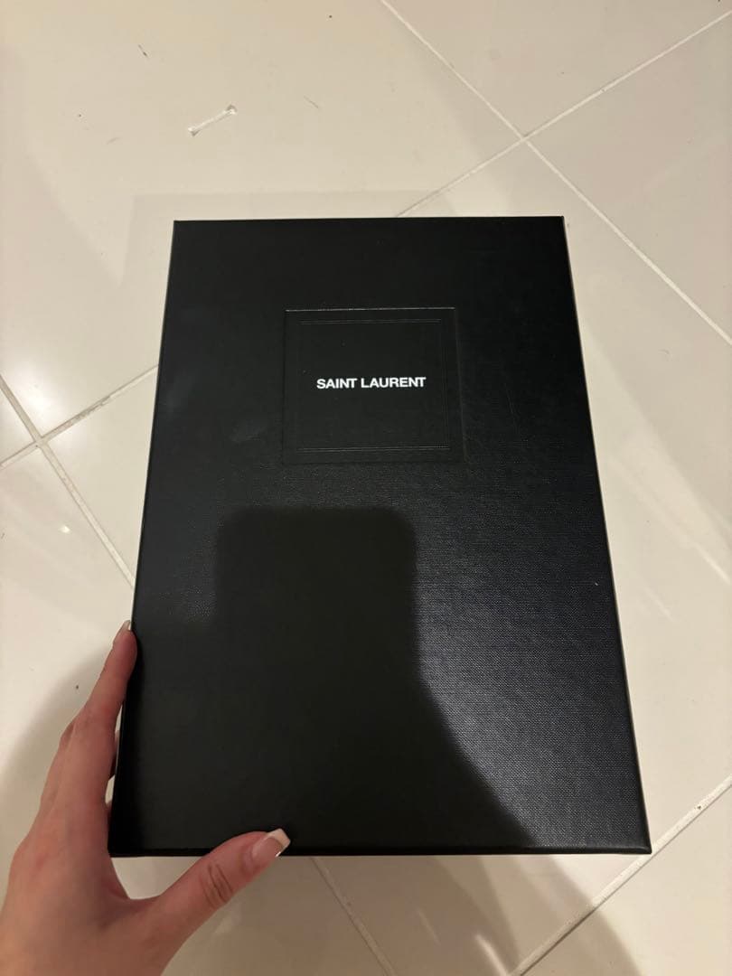 【YSL】イヴサンローラン　ブラック クロスストラップ ミュール