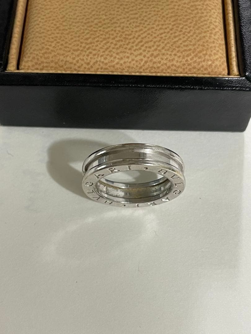 BVLGARI シルバー ロゴリング 専用ボックス付き