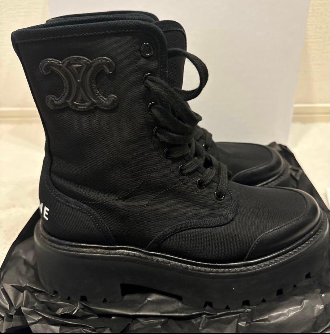 CELINE セリーヌ 345597004C レースアップブーツ トリオンフ