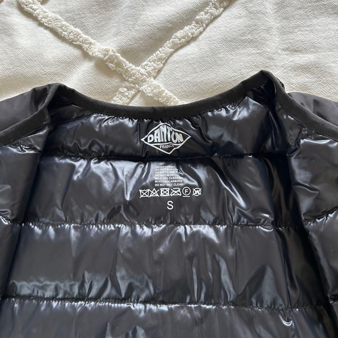 DANTON/ダントン　インナーダウン クルーネックダウンジャケット 黒　s
