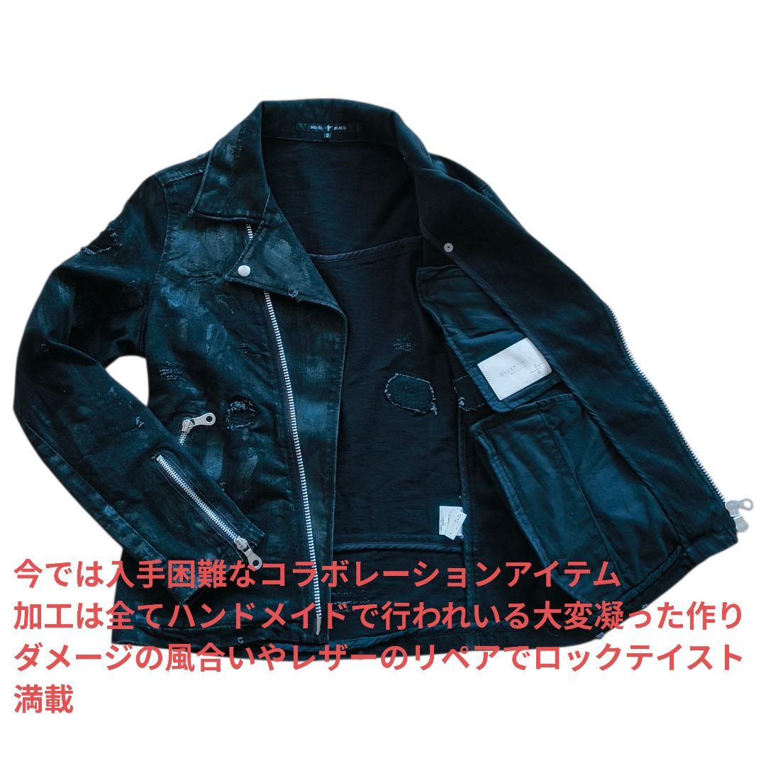 レア✨️NO ID.×OVERDESIGN ストレッチデニム WライダースJKT
