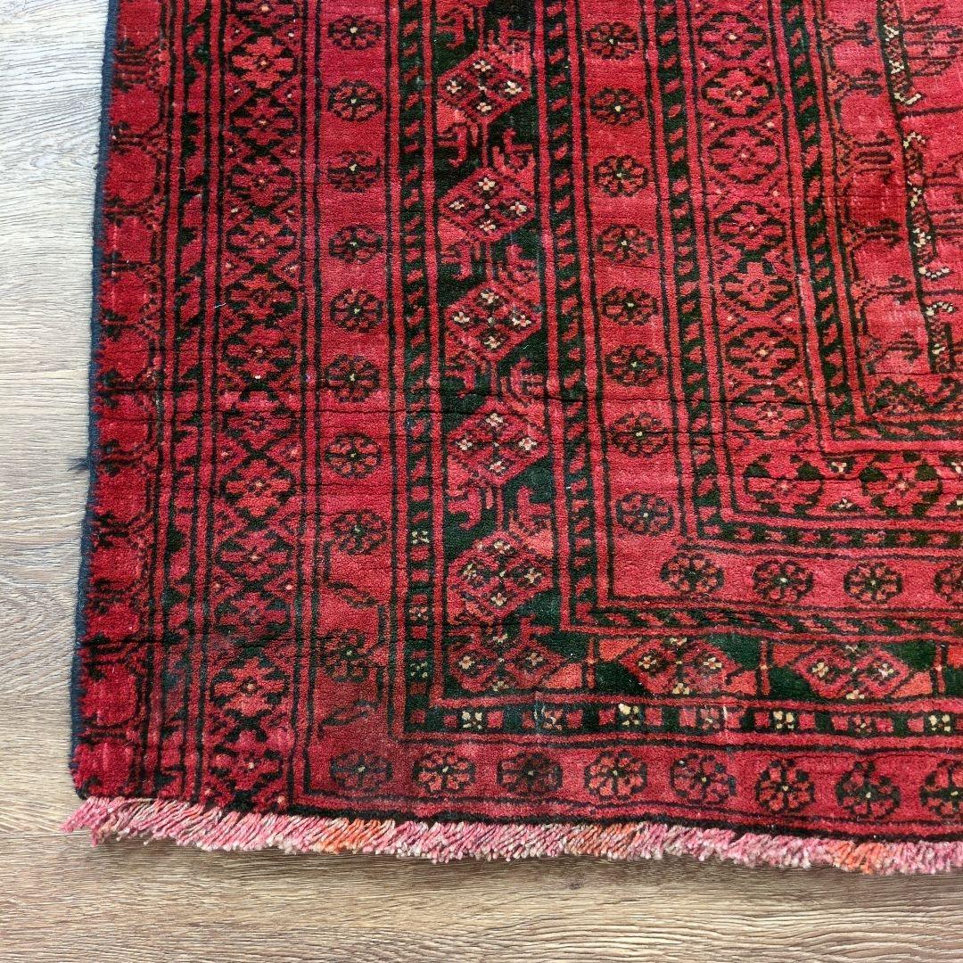 ヴィンテージラグ　トルクメン　トライバルラグ アフガニスタンラグ　手織り絨毯