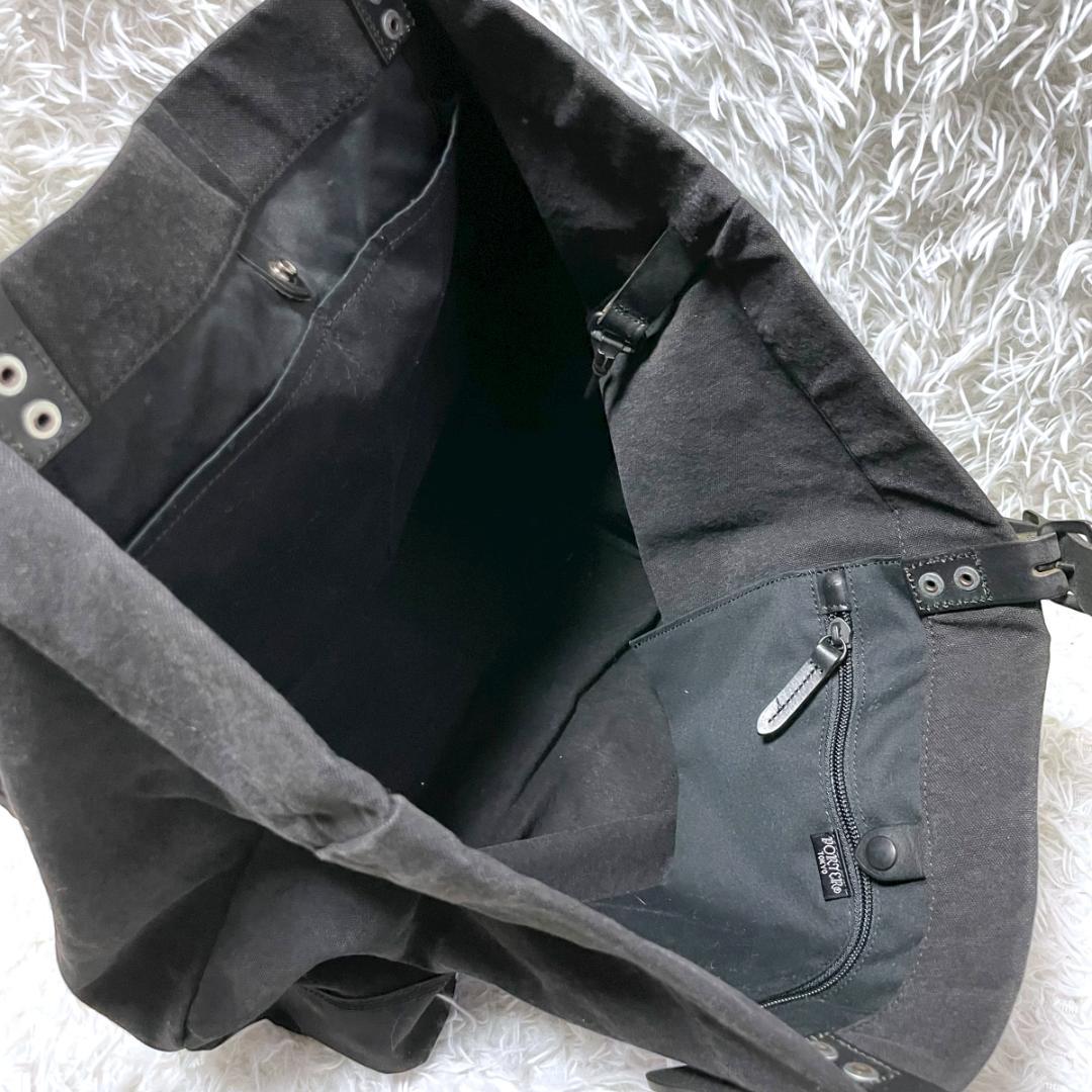 PORTER BRIDGE バイオウォッシュ キャンバス トートバッグ ブラック
