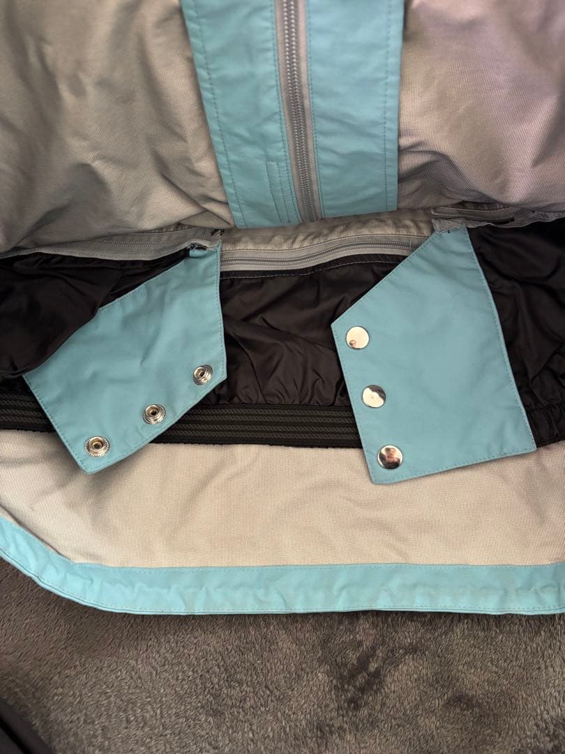 KM4K 水色 フード付き スノーボードウェア XL上下セット