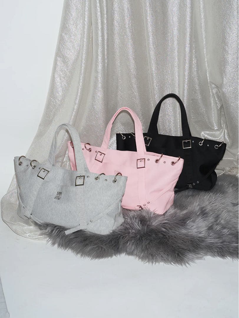 Darich リングスウェットボストンバッグ　ブラック